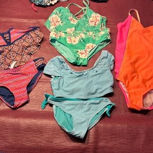 Girls bathing suits sized 10/12